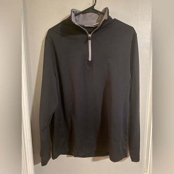 Rorie Whelan Golf Black Quarter-Zip Pullover with Clean Design - Picture 1 of 6